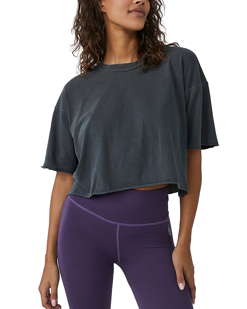 Free People Cotton Inspire Tee In Black