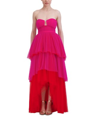 BCBGMAXAZRIA - Tulle Strapless Dress
