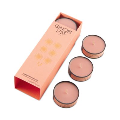 LCDC Orange Renaissance Scented Tealight Candles, Set of 6