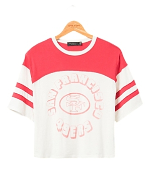 Junk Food Clothing Women's 49ers Hail Mary Tee In Sugar/licorice