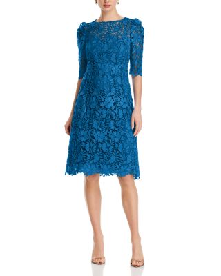 Teri Jon by Rickie Freeman - Jewel Neck Lace Dress