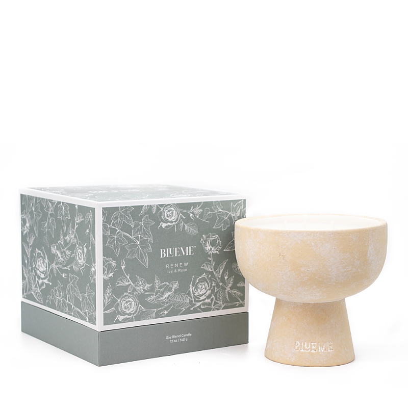 Blueme Mother's Day Renew- Ivy & Rose Medium Ceramic Candle, 12 oz.