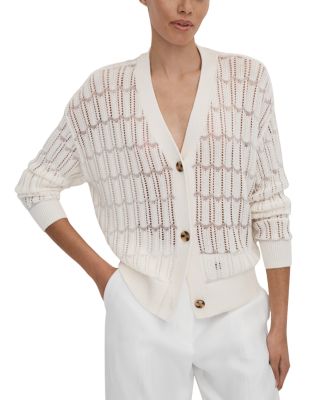 REISS - Ottie Crocheted Cardigan Sweater