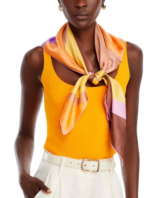 Fraas Color Swirl Square Silk Scarf