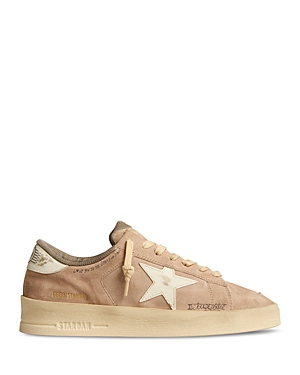Golden Goose Women's Stardan Lace Up Star Low Top Sneakers In Powder Pink/white