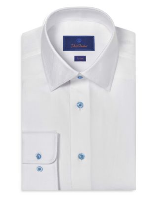Trim Fit Dobby Solid Dress Shirt