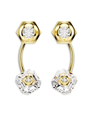 Shop Swarovski Numina Crystal Earring Jackets In Gold/crystal