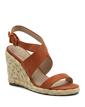 Charles David Women's Russell Ankle Strap Espadrille Wedge Sandals In Papaya