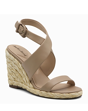 Charles David Women's Russell Ankle Strap Espadrille Wedge Sandals In Linen