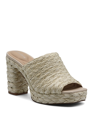 Shop Charles David Women's Prisca Slip On Espadrille Platform High Heel Sandals In Natural