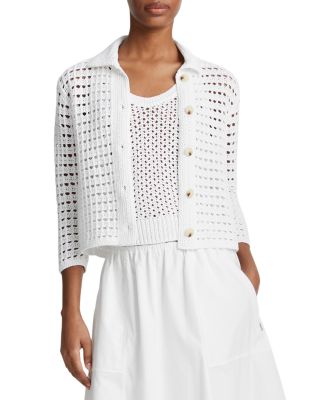 VINCE Vince Cotton Crochet Cardigan And Cami Collection