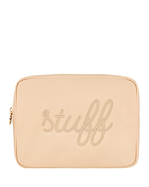 Shop Stoney Clover Lane Bubblegum Vacay Embroidered Pouch In Sand