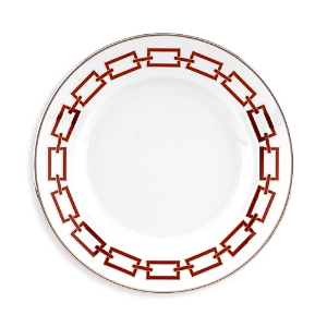 Ginori 1735 Catene Impero Flat Dessert Plate In Med Red