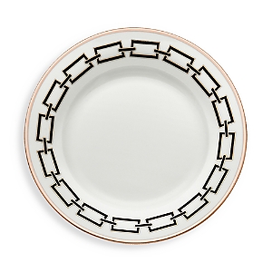 Ginori 1735 Catene Impero Flat Dessert Plate In Black