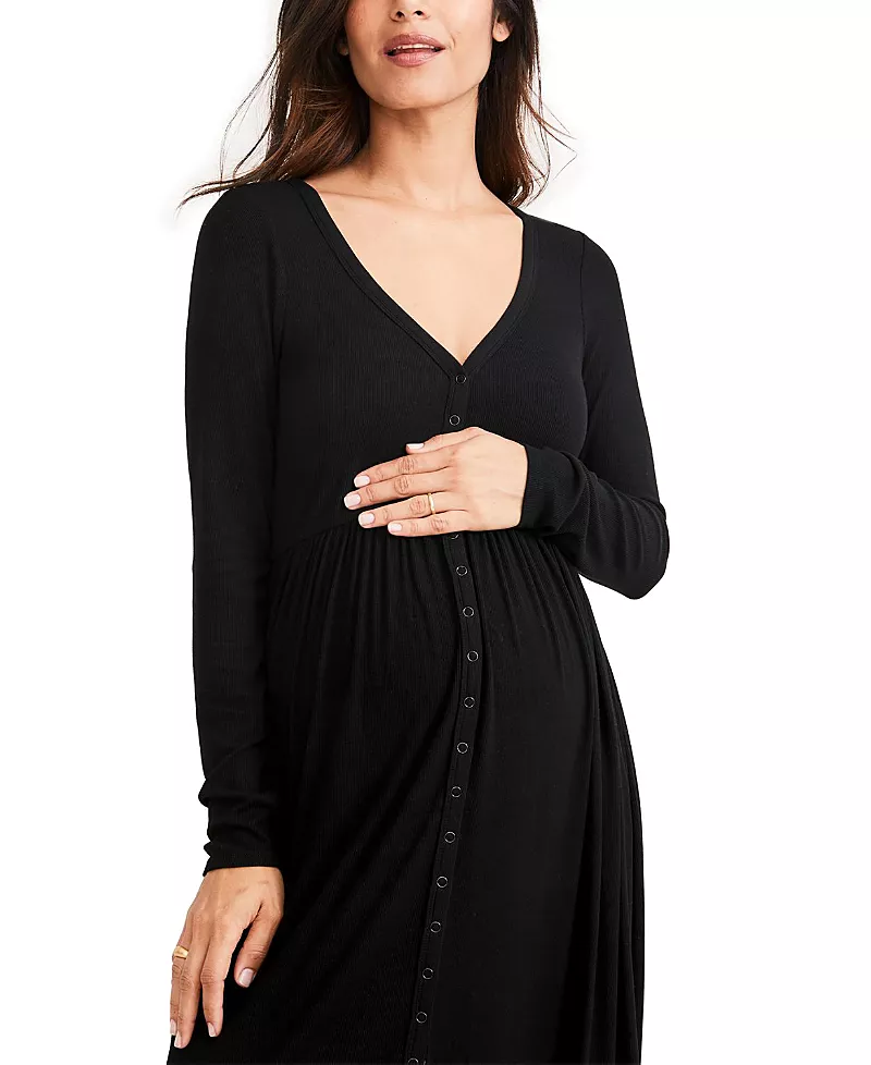 Hatch Collection The Softest Rib Nursing Dress