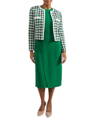 Genevieve Houndstooth Checkered Jacket
