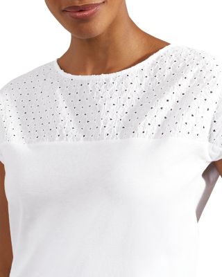 Thea Broderie Cotton Eyelet Top