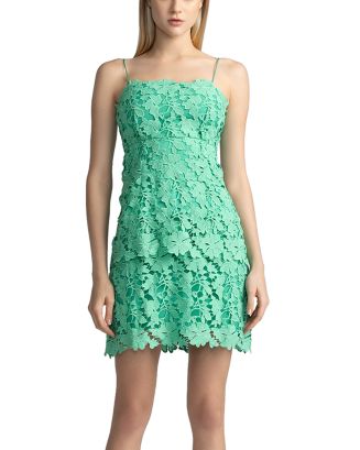 Zac Posen Guipure Tiered Lace Mini Dress | Bloomingdale's