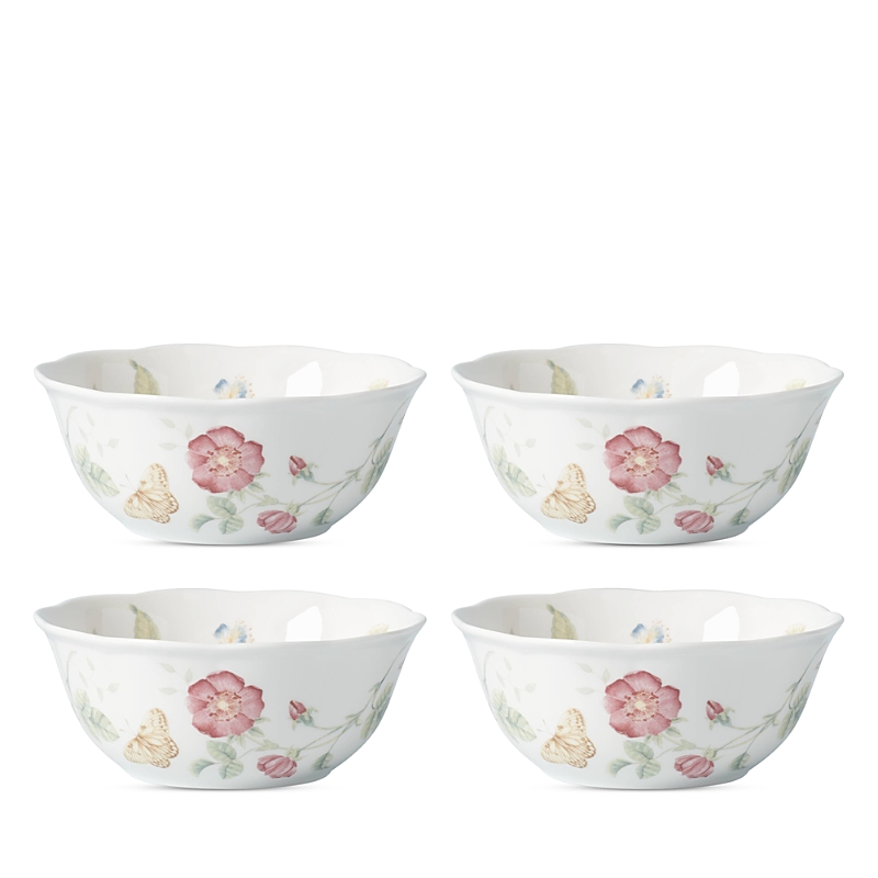 Lenox Butterfly Meadow 4-piece Large All-purpose Bowl Set In White