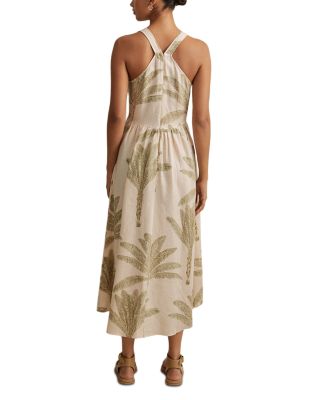 REISS Anna Linen Sleeveless Midi Dress | Bloomingdale's Women