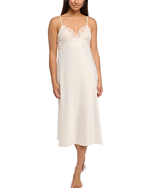Shop Rya Collection Milos Lace Trim Nightgown In Ivory