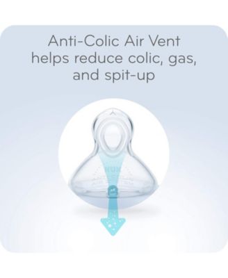 Unisex Smooth Flow Anti Colic Baby Bottle, 10 oz, 3 Pack, Elephant - Ages 0 - 24 Months +