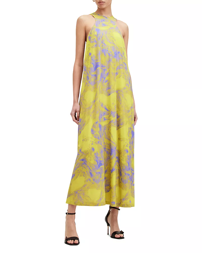 Allsaints Kura Inspiral Printed Maxi Dress