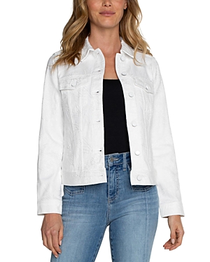 Shop Liverpool Los Angeles Classic Jean Jacket In Bright White