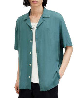 Allsaints Venice Relaxed Fit Button Down Camp Shirt