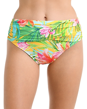 Shop La Blanca Calypso Mid Waist Bikini Bottoms In Multi