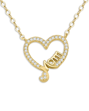 Shop Aqua Mom Heart Necklace, 16 - 100% Exclusive In Gold