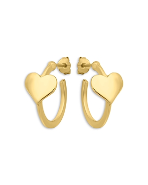 Shop Aqua Polish Heart Hoop Earrings, 0.8 Diameter - 100% Exclusive In Gold
