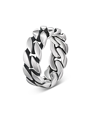 Men's Sterling Silver Curb Chain Band Ring