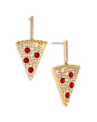Nadri - Foodie Pizza Drop Earrings, 1.4"L