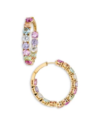 Nadri - Candy Crush Hoop Earrings, 1.4" diameter