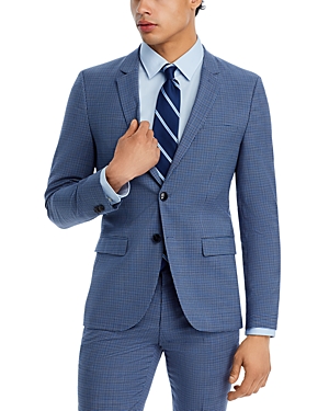 Hugo Arti Tailored Fit Mini Check Suit Jacket