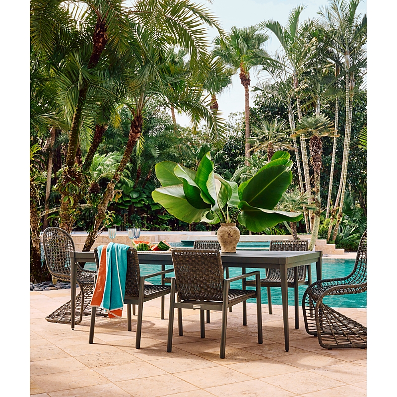 Bloomingdale's Universal Seneca Dining Table In Metal/charcoal