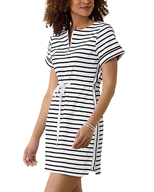 Tommy Bahama Jovanna Stripe Dress In White/black