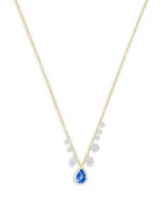 Meira T 14K White & Yellow Gold Blue Sapphire & Diamond Charms Necklace, 18