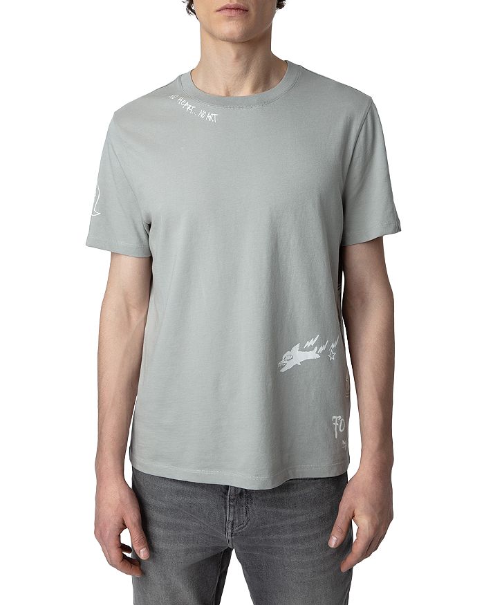 T-shirt ZADIG & VOLTAIRE Homme - Blanc, Coton, Taille S - Coupe Ajustée - Occasion Très Bon état