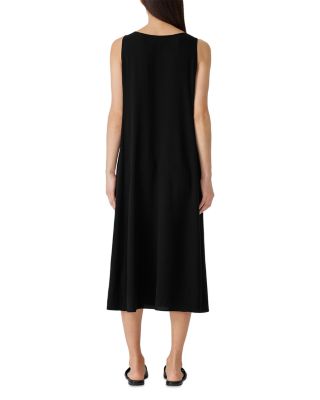 Silk Scoop Neck Tank Midi Dress