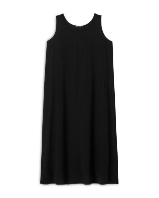 Silk Scoop Neck Tank Midi Dress