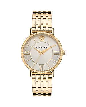 Shop Versace V-eternal Watch, 42mm In Silver/gold