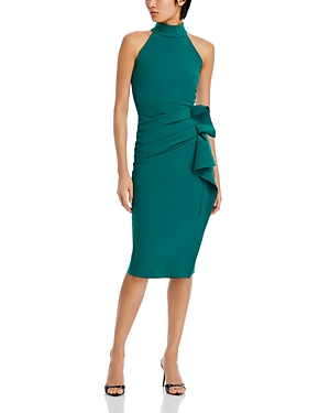 Shop Chiara Boni La Petite Robe Gudrum Ruffled Sheath Dress - 100% Exclusive In Jade