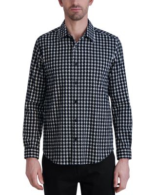 KARL LAGERFELD PARIS WHITE LABEL - Houndstooth Check Shirt