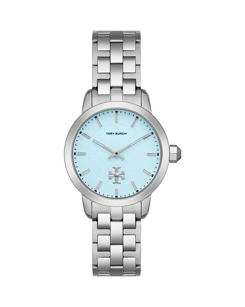 Tory Burch The Tory Bracelet Watch In Blue/silver