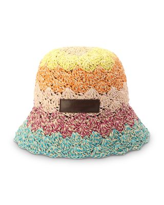 Kurt Geiger London Gradient Rainbow Straw Cloche