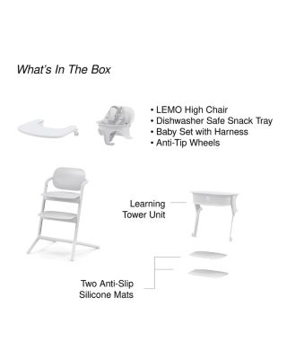 LEMO 3-in-1 High Chair + Training Tower 