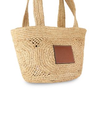 Raffia Evil Eye Basket Tote