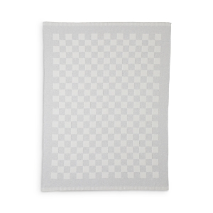 Shop Barefoot Dreams Cozychic Cotton-blend Checkered Throw Blanket In Gray/cream
